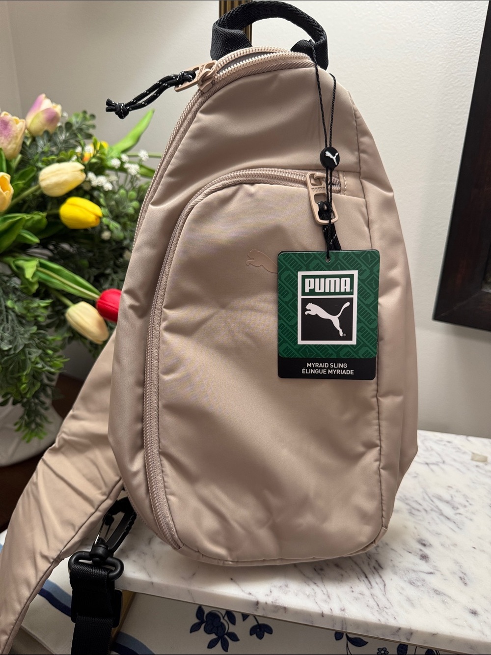 Puma Myriad Sling Bag in Beige